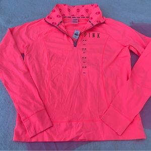 VS Pink Skull collar ultimate half zip Sz medium nwt RARE